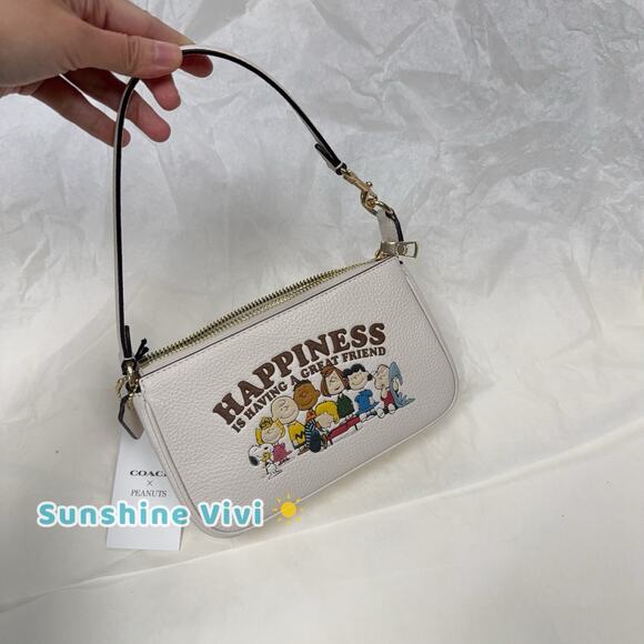 NWT Limited Coach X Peanuts Nolita 19 CBM76 Gold/Chalk Multi 75th Anniversary - Picture 6 of 10